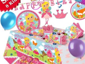 Mottoset Woodland Prinzessin, 59-tlg für bis zu 8 Gäste