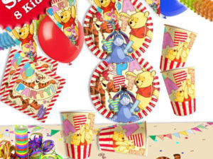 Winnie Puuh Partyset 51-tlg.,8 Kids