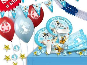 Partyset Wild West Cowboys 8 Gäste, 48-teilig