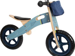 Laufrad blauer Papierflieger