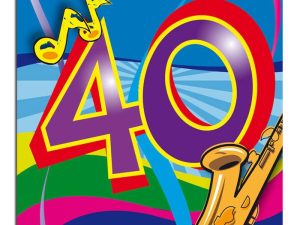 Servietten 40. Geburtstag