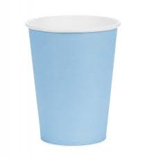 8 Partybecher Hellblau