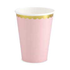 Pappbecher Rosa mit Gold