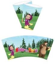 Masha and the Bear Pappbecher
