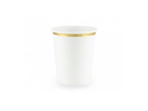 Pappbecher Weiss mit Gold