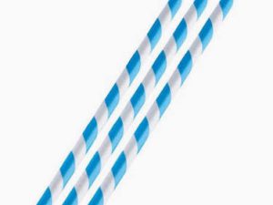 Papierstrohhalme (Röhrli) Blau gestreift