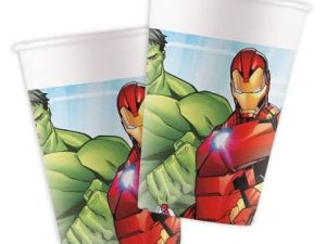 Pappbecher, Avengers, 8er, 200ml
