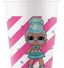 Pappbecher, LOL Surprise, Vol. 200ml, 8er Pack